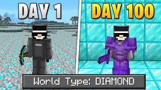 I Survived 100 Days Of Hardcore Minecraft In A Diamond Only World [upl. by Alfonzo]