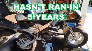 How To Start a Pocket Bike after sitting for 5 years [upl. by Husch]