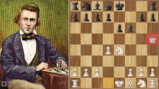 The Morphy Formula  Lichtenhein vs Morphy  1st American Chess Congress 1857 [upl. by Mis15]