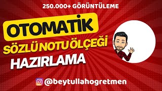 Otomatik Sözlü NotuDers İçi Etkinliklerine Katılım Ölçeği Hazırlama Programı açıklamayı okuyunuz [upl. by Ahmad213]