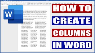 How to create columns in Word  Microsoft Word Tutorials [upl. by Margetts653]