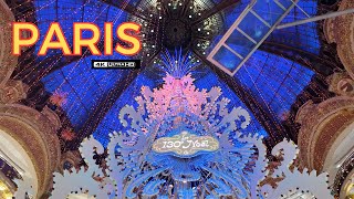 Paris France 🇫🇷 Exploring Galeries Lafayette Paris Stunning Holiday Windows amp Iconic Christmas Tree [upl. by Eleirbag]