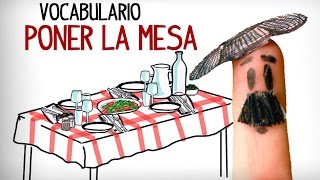 Vocabulario español en la mesa la vajilla [upl. by Ahsrat18]