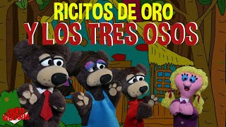 El cuento de RICITOS DE ORO Y LOS TRES OSOS TITERES para niños [upl. by Kort814]