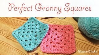 The Perfect Crochet Granny Square  for beginners [upl. by Etteve]