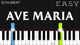 Schubert  Ave Maria  EASY Piano Tutorial [upl. by Aspia]