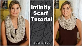 Easy Crochet Infinity Scarf Tutorial [upl. by Durkee496]