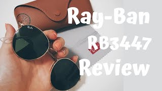 RayBan RB3447 Round Metal Sunglass Review [upl. by Shantee]