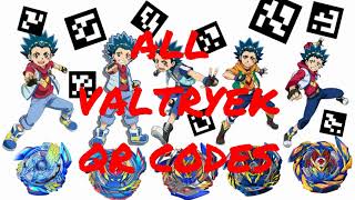 ALL VALTRYEK QR CODE  Beyblade Burst App [upl. by Rebhun]