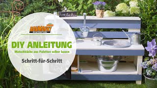 Matschküche aus Paletten selber bauen  GLOBUS BAUMARKT [upl. by Yelsel]