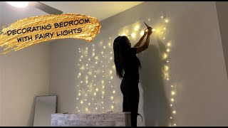 Decorating Room With Fairy Lights DIY Simply Monet [upl. by Saied]