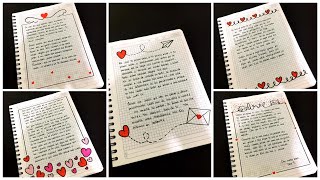 5 márgenes para decorar CARTAS de AMOR [upl. by Nilya456]