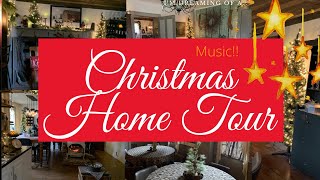 Primitive Farmhouse CHRISTMAS HOME TOUR [upl. by Ahsimak]