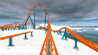 Ice Breaker Roller Coaster POV SeaWorld Orlando [upl. by Fay]