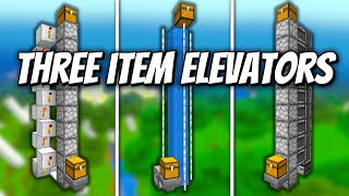 3 Item Elevators  Minecraft Tutorial 121 [upl. by Bonar]