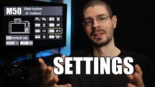 My Canon M50 Camera Settings  Manual Mode Hybrid Photo amp Video Setup [upl. by Hagan471]