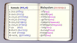 100 Useful Words in Malayalam and Kannada  Easy Kannada Malayalam Lesson Part 1 [upl. by Neerroc409]