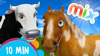 Cows and Horses Songs Mix  Kids Songs amp Nursery Rhymes [upl. by Nilyahs]