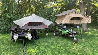 Roof Top Tent amp Kayak Trailer Review Yakima Skyrise HD VS Smittybuilt Overlander XL [upl. by Garrett]