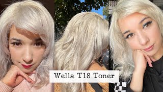 Toning hair with Wella T18 [upl. by Ransom439]