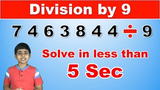 Dividing any number by 9 in less than 5 seconds  Math Tips and Tricks [upl. by Wittenburg]