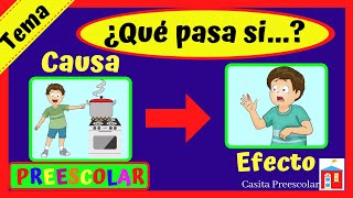 ¿QUÉ PASA SI CAUSA Y EFECTO Aprendeencasa Preescolar [upl. by Erastus]