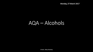 AQA 35 Alcohols REVISION [upl. by Bili347]