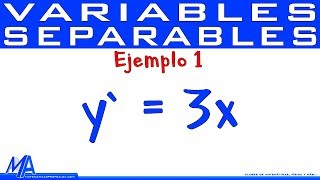 Ecuaciones diferenciales de Variables Separables  Ejemplo 1 [upl. by Asenev]