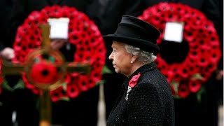 Queen leads Remembrance Day tributes at the Cenotaph [upl. by Seldon]