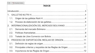 COMO HACER UN ÍNDICE AUTOMÁTICO EN WORD 2024 [upl. by Kappel433]