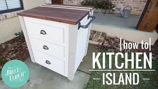 How to Make a Mobile Kitchen Island  DIY Woodworking Project [upl. by Forkey]