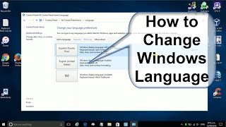 How to Change Windows 10 Language to English or Language to Spanish or Hindi [upl. by Nabroc95]