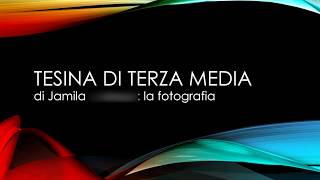 Tesina Terza media quot La fotografiaquot Jamila 3D [upl. by Akkim145]