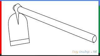 How to draw a Hoe step by step for beginners [upl. by Cynarra]