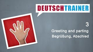 German for beginners A1A2 Deutschtrainer Greeting and parting [upl. by Vlada]