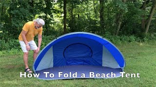 How To Fold a Beach Tent  1 minute [upl. by Anisamot]