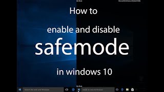 How to enable and disable safe mode in windows 10 6 ways [upl. by Anya977]