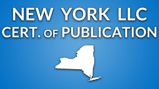 New York LLC  Certificate of Publication [upl. by Aikan]