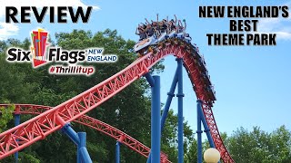 Six Flags New England Review amp Overview Agawam Massachusetts  New Englands Best Theme Park [upl. by Canter]