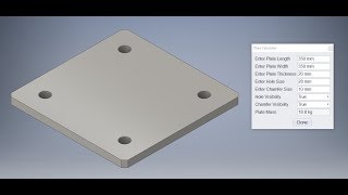 Autodesk Inventor Parameters amp iLogic  Part1 [upl. by Pickering]