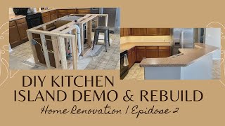 KITCHEN ISLAND DEMO amp REBUILD  Home Reno Ep 2 [upl. by Sara-Ann]