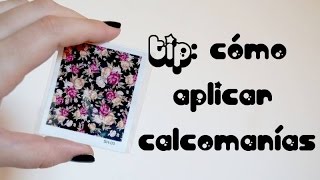 TIP cómo aplicar calcomanías en las uñas [upl. by Pyne]