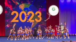 Stingrays Orange Day 1 Cheerleading Worlds 2023 [upl. by Ecyrb659]