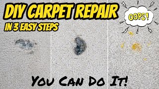 DIY Carpet Repair in 3 Easy Steps [upl. by Sidoeht]