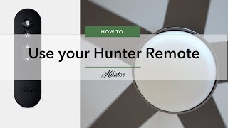 How To use your Hunter Ceiling Fan Remote [upl. by Weinman762]