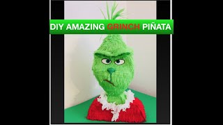 How to make THE BEST GRINCH PIÑATA Como hacer la mejor PIÑATA DEL GRINCH [upl. by Annocahs853]