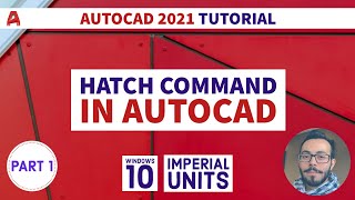 Autocad Hatch  Part 1  Creating a Hatch Pattern  Autocad 2021 Tutorial [upl. by Ydaf]