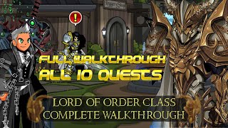 AQW Lord Of Order Class Full Walkthrough All 10 Quests  Mirror Drakaths Quests join battleoff [upl. by Basilio497]