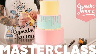 Tiered Cake Stacking howto Masterclass  Everything you need to know  Cupcake Jemma [upl. by Lipkin]