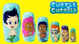 BUBBLE GUPPIES Nesting Dolls Stacking Cups Matryoshka Dolls Surprise Toys [upl. by Llenoj]